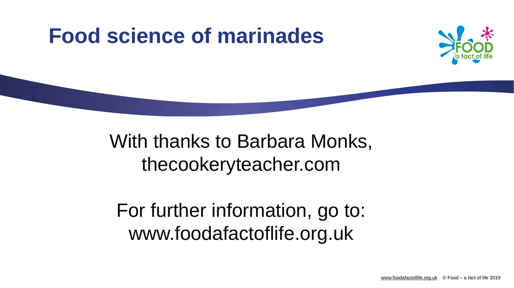 Food science of marinades Food science of - slide 13 of 13