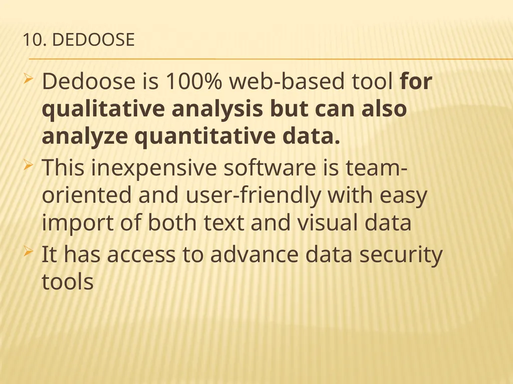 INTRODUCTION TO Statistical SoftwareS What is - slide 24 of 25