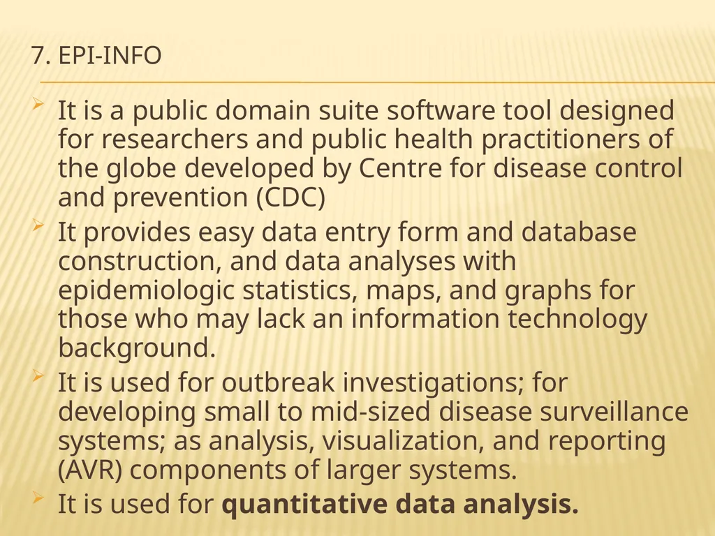 INTRODUCTION TO Statistical SoftwareS What is - slide 21 of 25