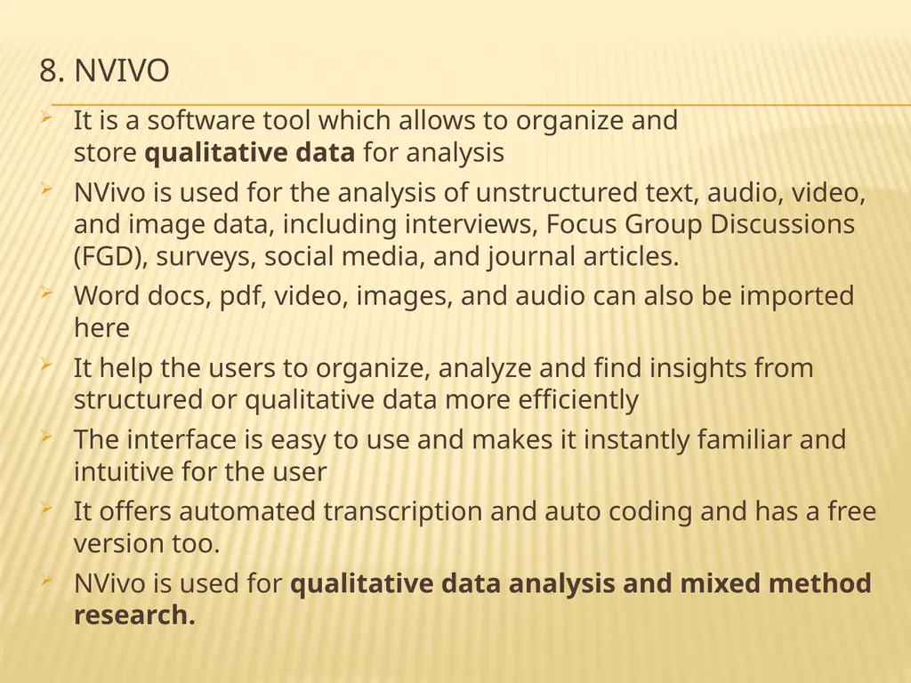 INTRODUCTION TO Statistical SoftwareS What is - slide 22 of 25