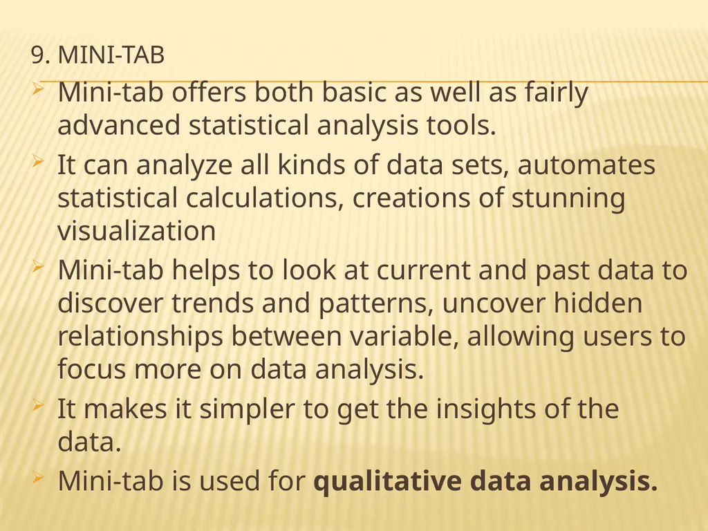 INTRODUCTION TO Statistical SoftwareS What is - slide 23 of 25