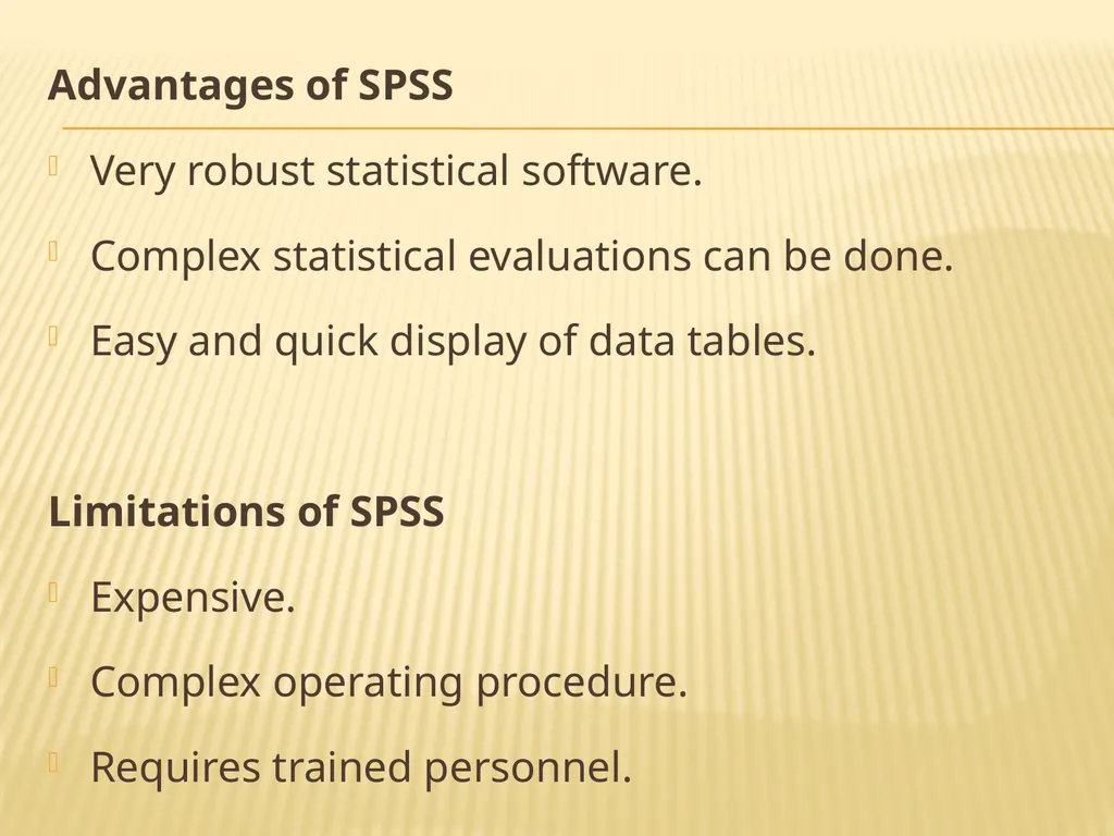 INTRODUCTION TO Statistical SoftwareS What is - slide 8 of 25