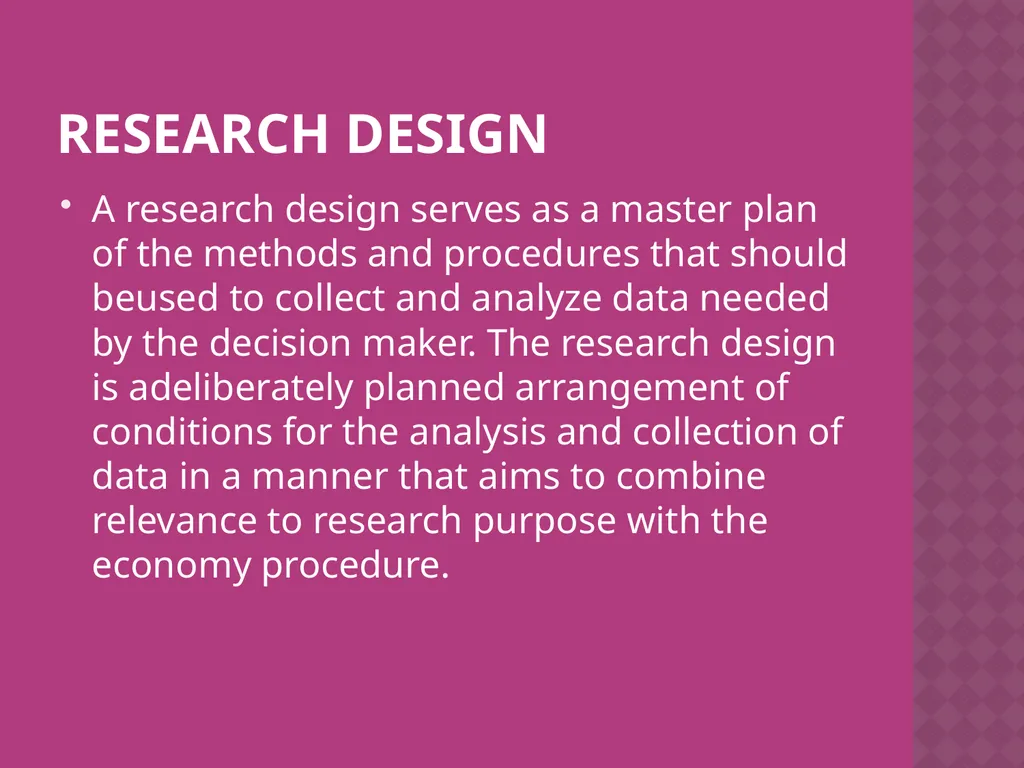 RESEARCH METHODOLOGY DEPARTMENT OF STATISTICS - slide 3 of 11