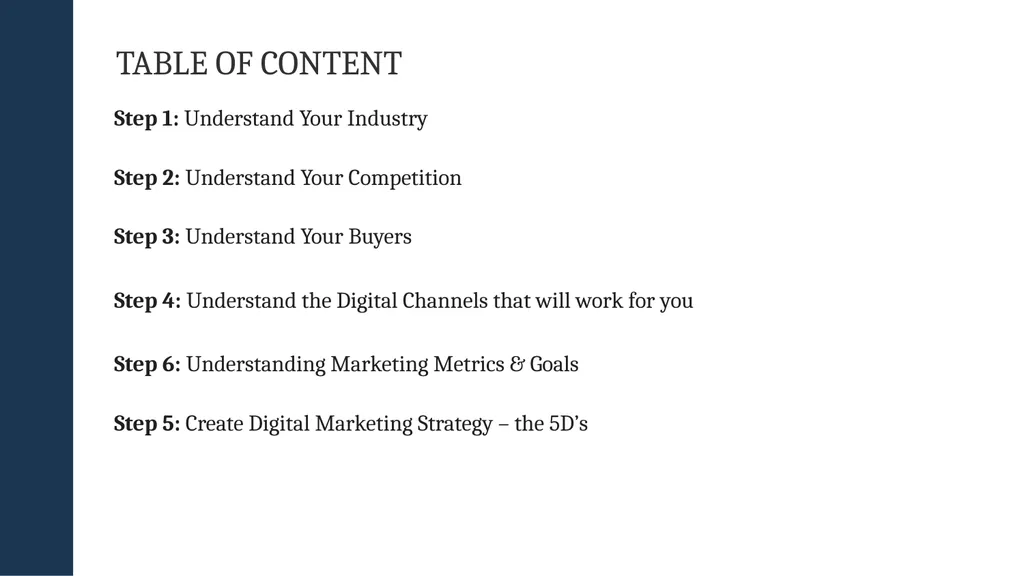 TEMPLATE DIGITAL MARKETING STRATEGY Your Company - slide 3 of 36