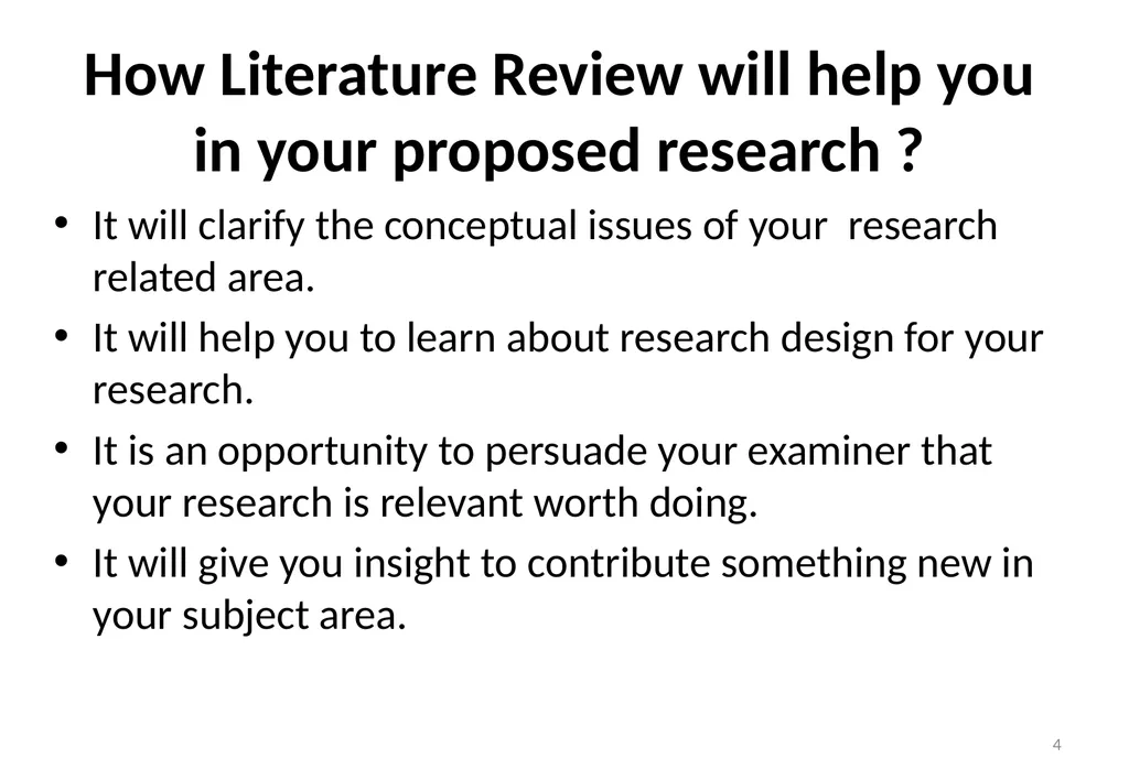 Importance of literature review Dr. Neelima Mehta - slide 4 of 28