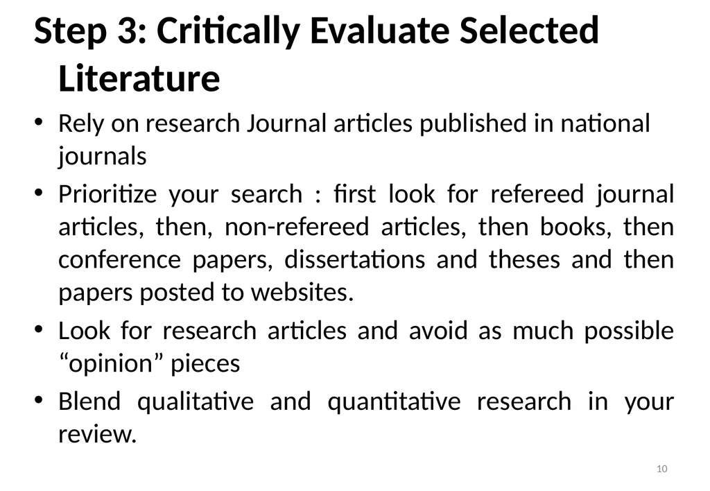 Importance of literature review Dr. Neelima Mehta - slide 10 of 28