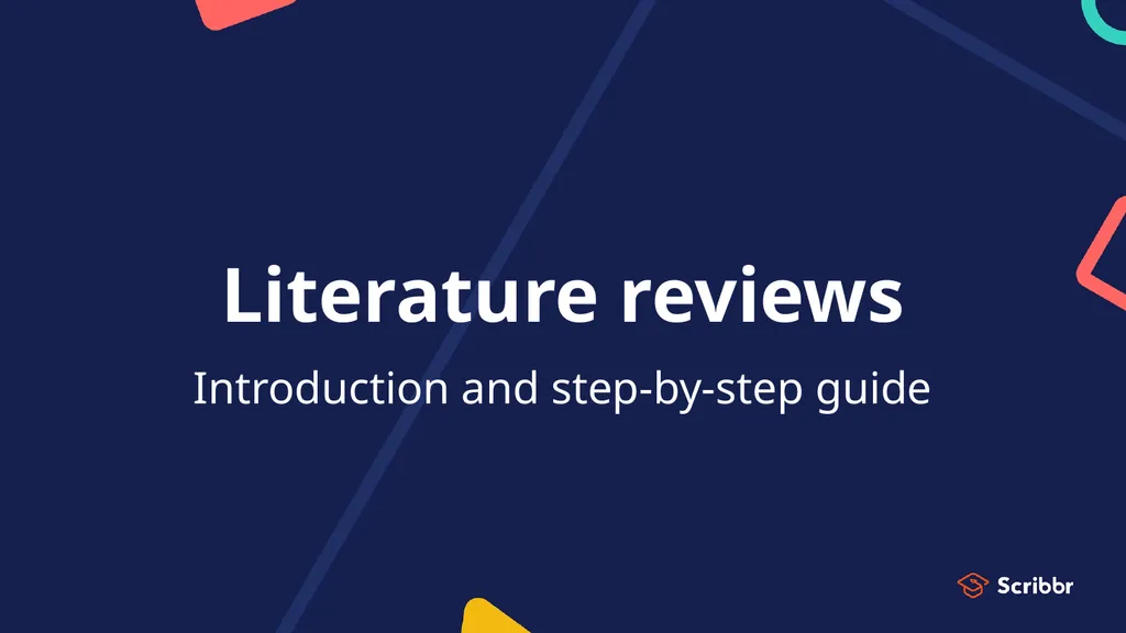 Literature reviews Introduction and step-by-step - slide 1 of 30