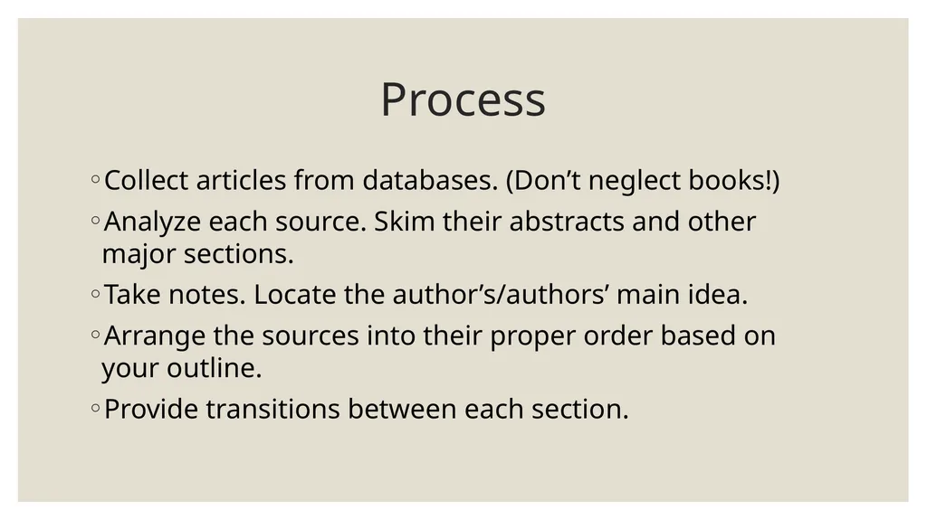 Mastering Literature Reviews The Writing - slide 9 of 15