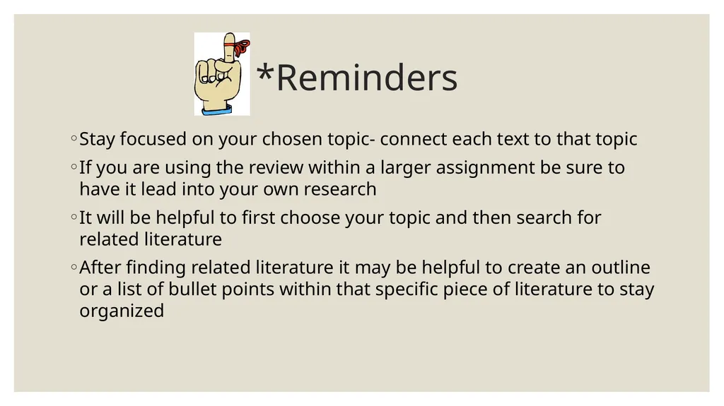 Mastering Literature Reviews The Writing - slide 13 of 15