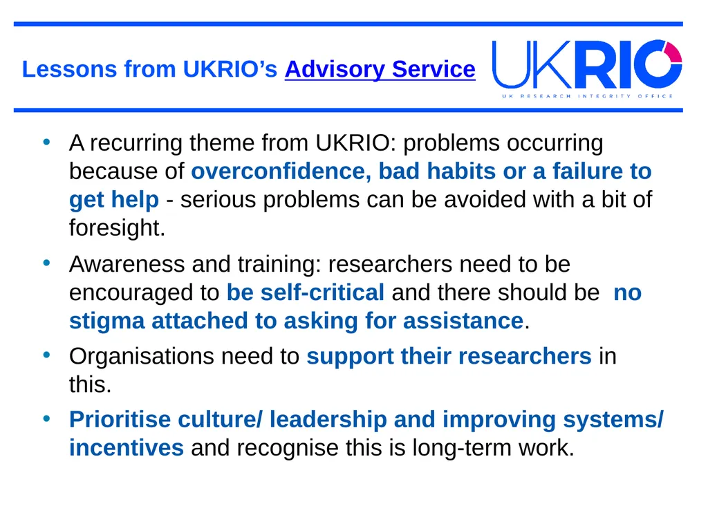 What is research integrity? UK Research Integrity - slide 5 of 6