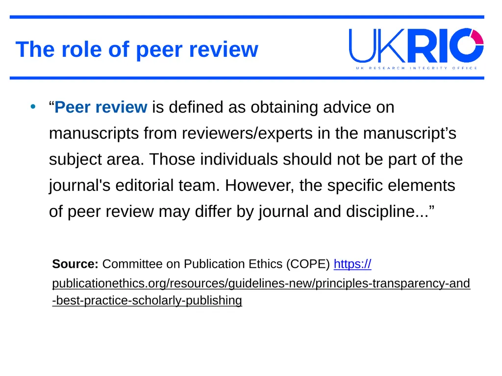 What is research integrity? UK Research Integrity - slide 6 of 6