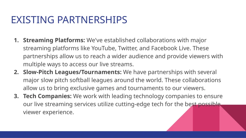 Livestreaming Services: Bringing Slow Pitch Games - slide 24 of 27