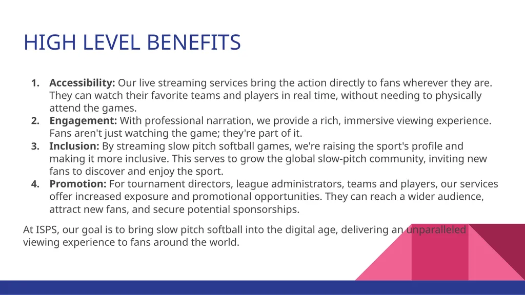 Livestreaming Services: Bringing Slow Pitch Games - slide 6 of 27