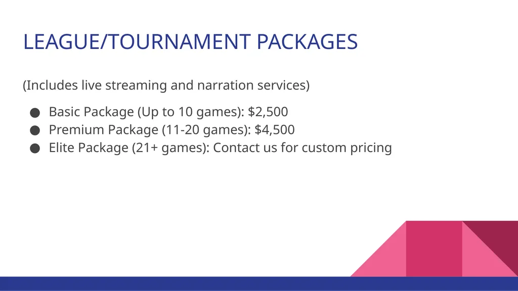 Livestreaming Services: Bringing Slow Pitch Games - slide 19 of 27