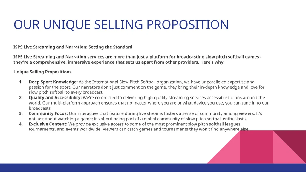 Livestreaming Services: Bringing Slow Pitch Games - slide 12 of 27