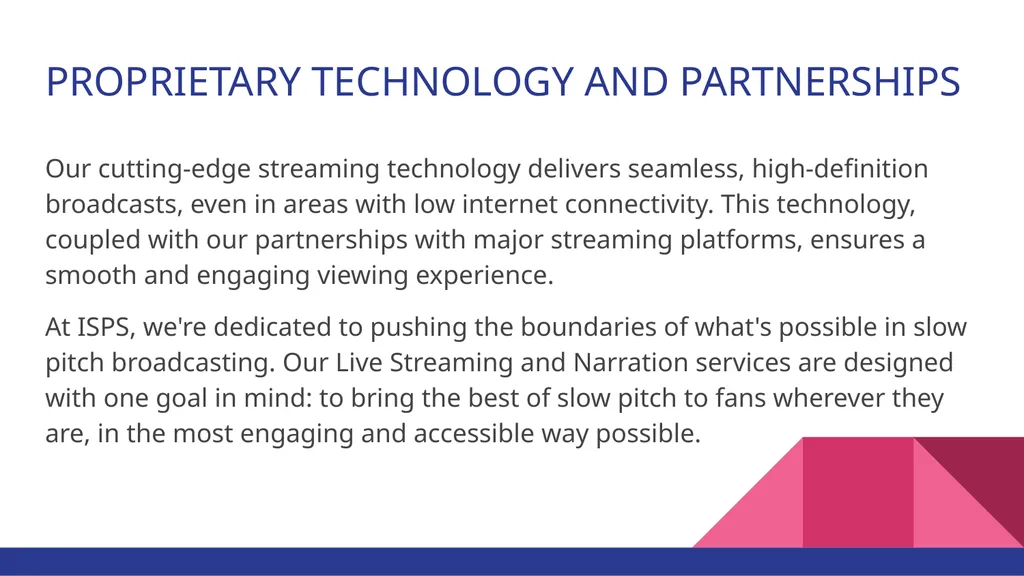 Livestreaming Services: Bringing Slow Pitch Games - slide 13 of 27