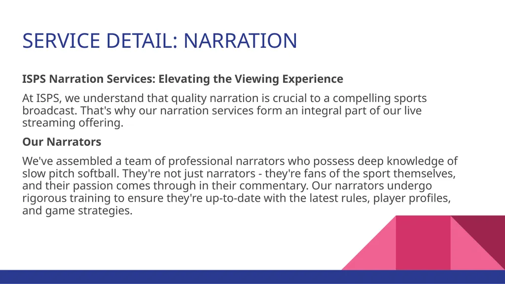 Livestreaming Services: Bringing Slow Pitch Games - slide 9 of 27