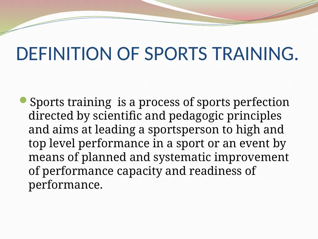 TOPIC – SPORTS TRAINING By Dr. Ashish kumar dubey - slide 2 of 8