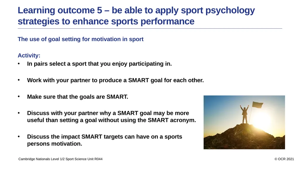 Contents Aims Learning outcome 1 – understand the - slide 30 of 41