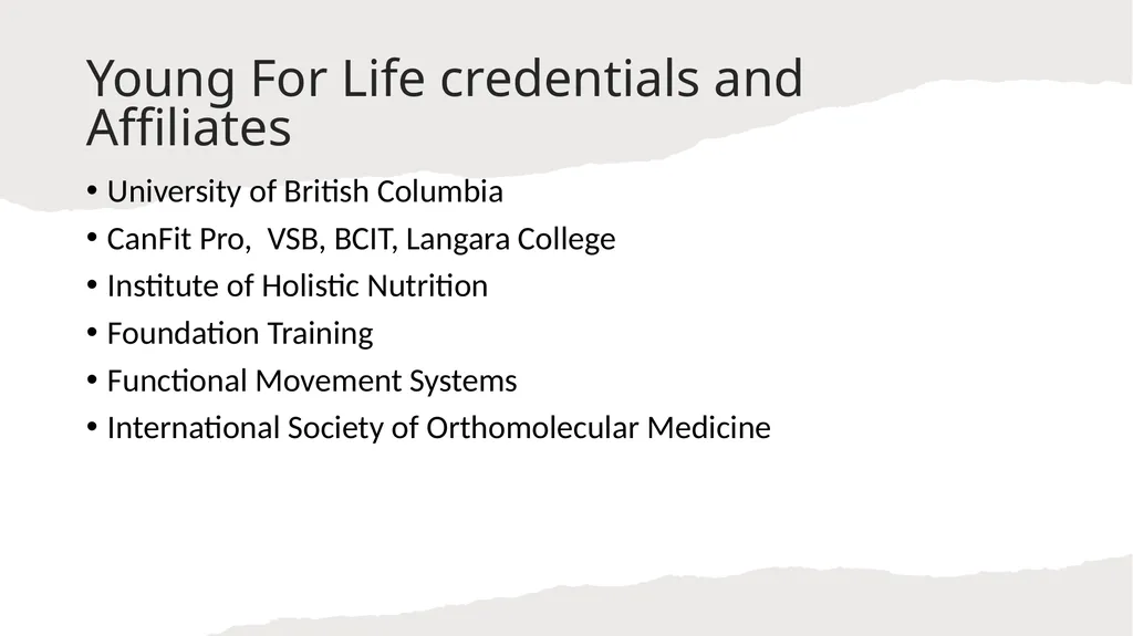 Fitness & Nutrition from a Holistic Health - slide 2 of 13