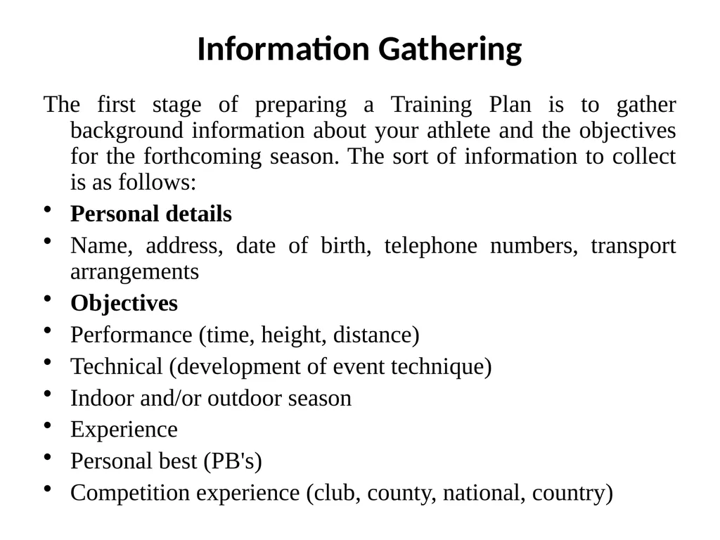 Planning of training schedule Dr. rajeshwari - slide 5 of 14