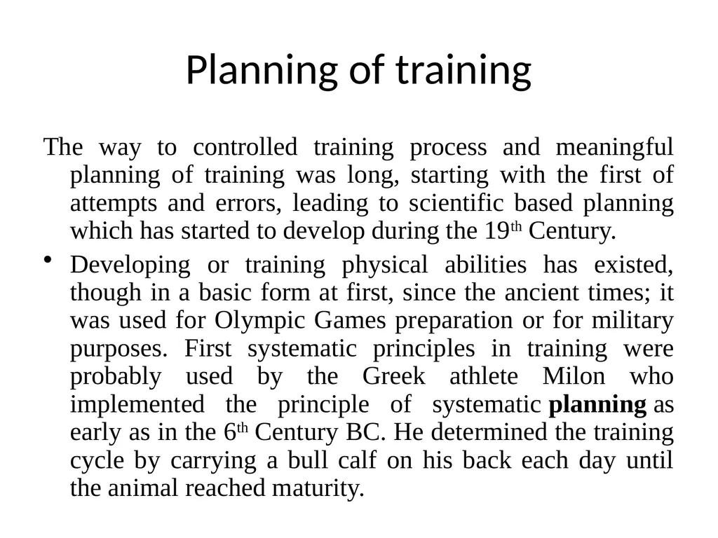 Planning of training schedule Dr. rajeshwari - slide 2 of 14