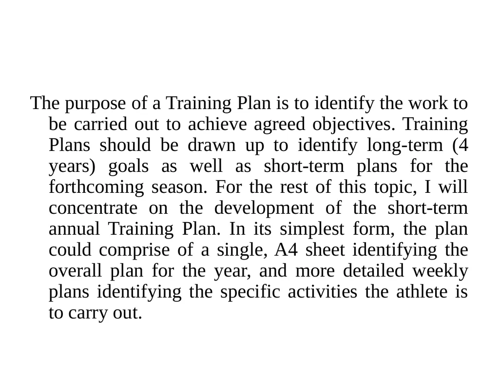 Planning of training schedule Dr. rajeshwari - slide 4 of 14