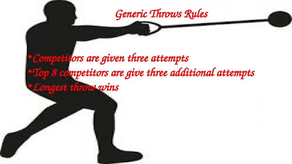 Shot Put Discus Javelin Hammer Throw Weight Throw - slide 33 of 33