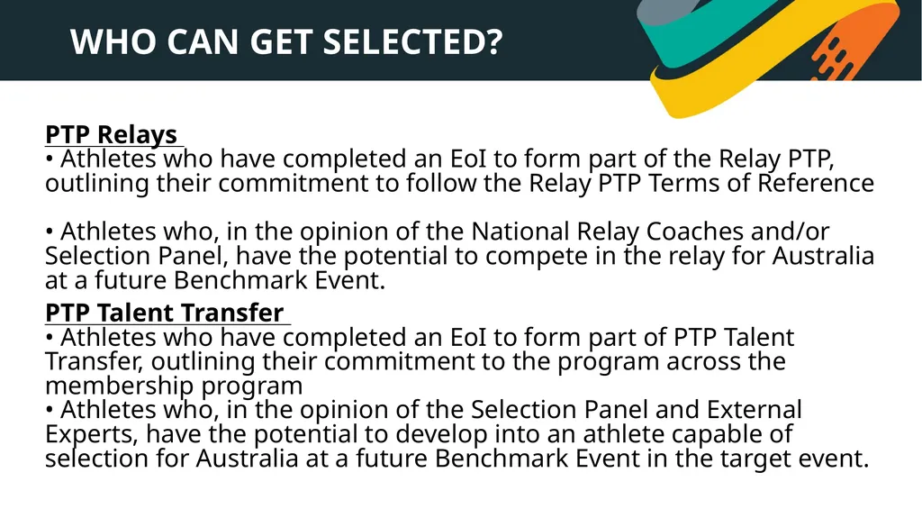 PATHWAYS TRANSITION PROGRAM 2025 WHAT IS PTP? - slide 12 of 14