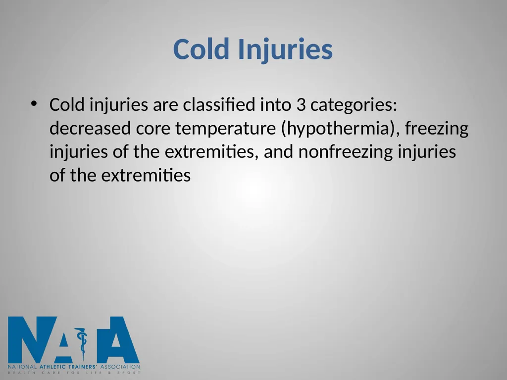 Environmental Cold Injuries in Intercollegiate - slide 2 of 10