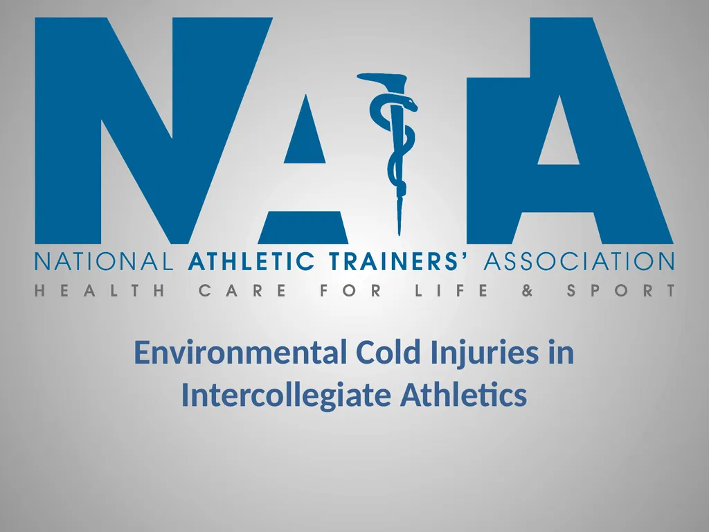 Environmental Cold Injuries in Intercollegiate - slide 1 of 10