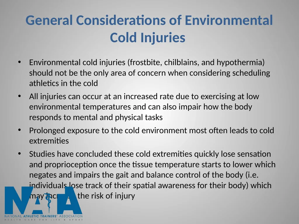 Environmental Cold Injuries in Intercollegiate - slide 7 of 10