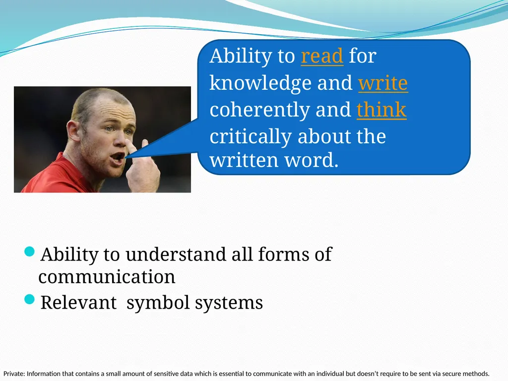 Literacy in Physical Education 29th May 2012 - slide 3 of 12