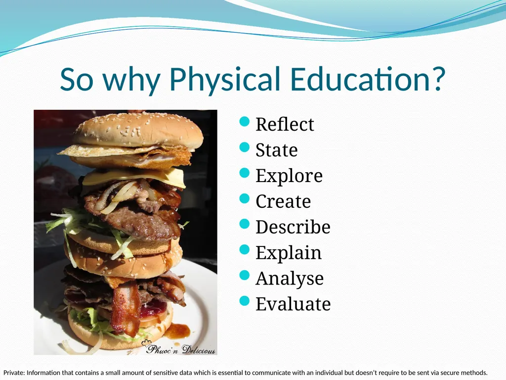 Literacy in Physical Education 29th May 2012 - slide 5 of 12