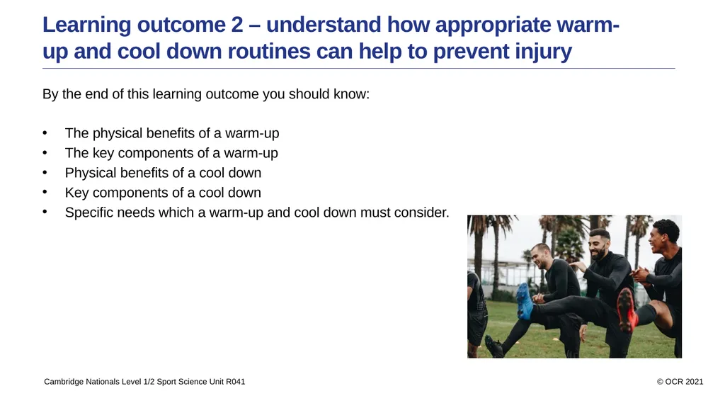 Sport Science Unit R041 – Reducing the risk of - slide 17 of 44