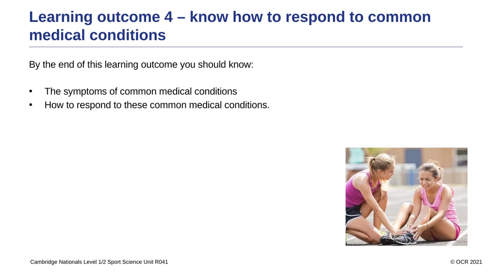 Sport Science Unit R041 – Reducing the risk of - slide 37 of 44