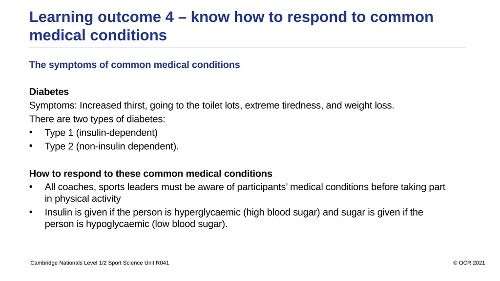 Sport Science Unit R041 – Reducing the risk of - slide 39 of 44