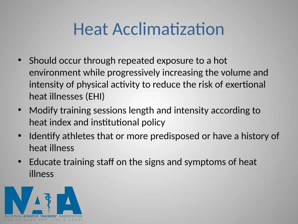 Acclimatization, Conditioning and Transition - slide 10 of 11