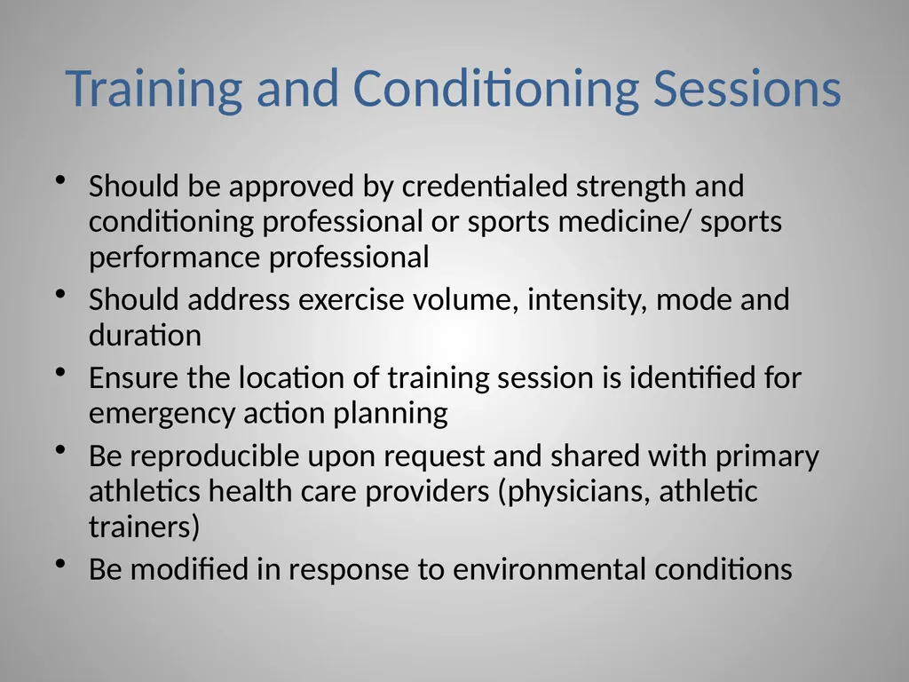 Acclimatization, Conditioning and Transition - slide 9 of 11