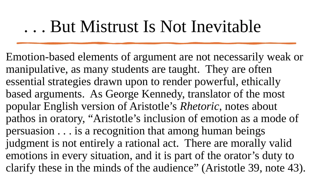 Giving Emotion Its Due: An Ethically Based - slide 6 of 30