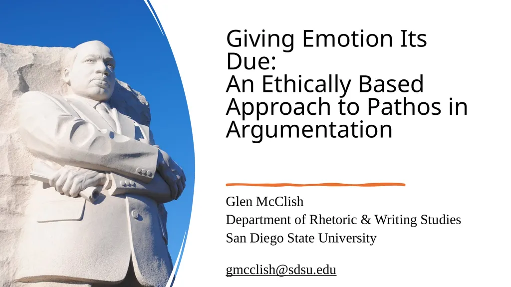 Giving Emotion Its Due: An Ethically Based - slide 1 of 30