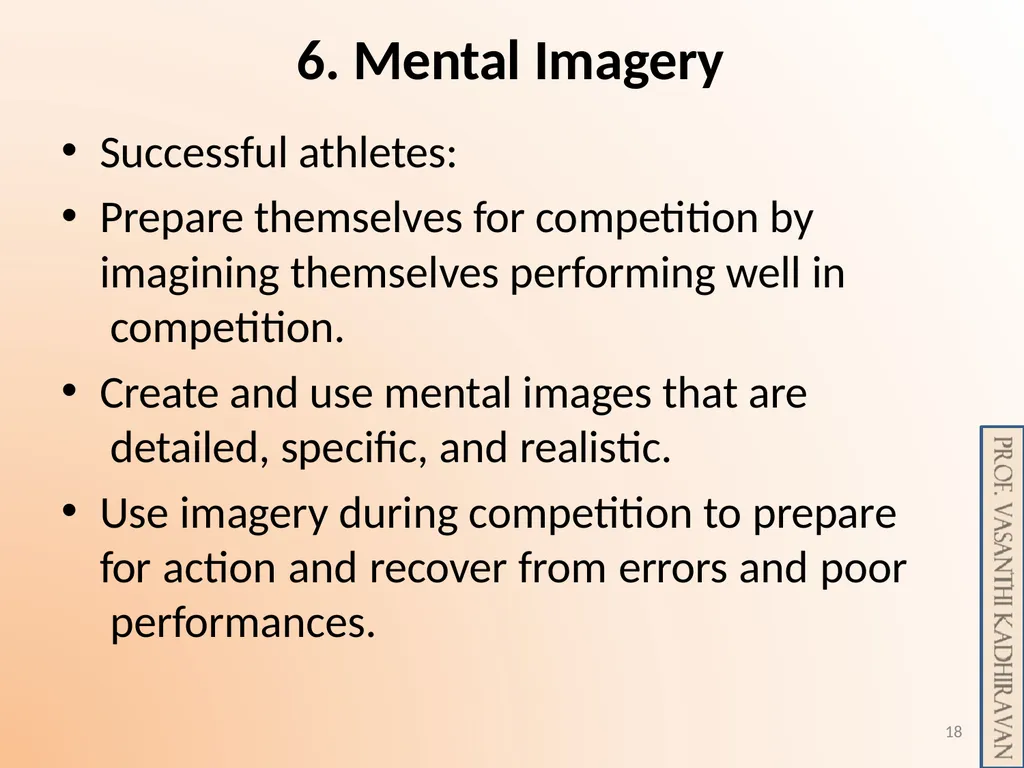 Psychological Skill Training for Enhancing Sports - slide 18 of 29