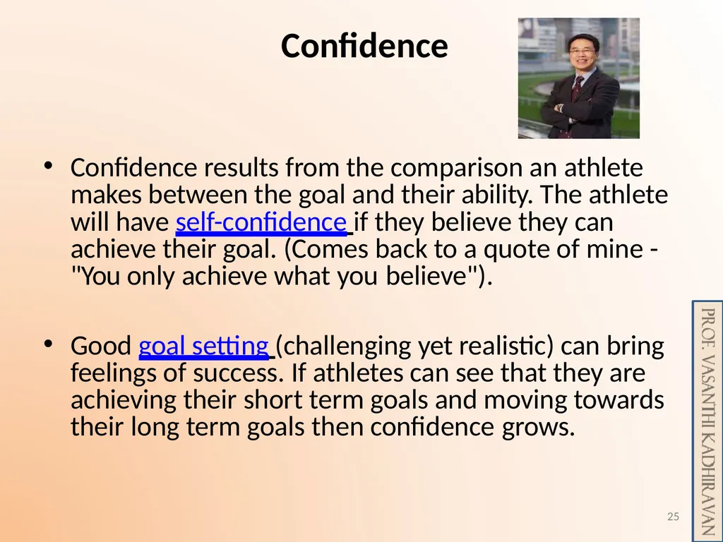 Psychological Skill Training for Enhancing Sports - slide 25 of 29