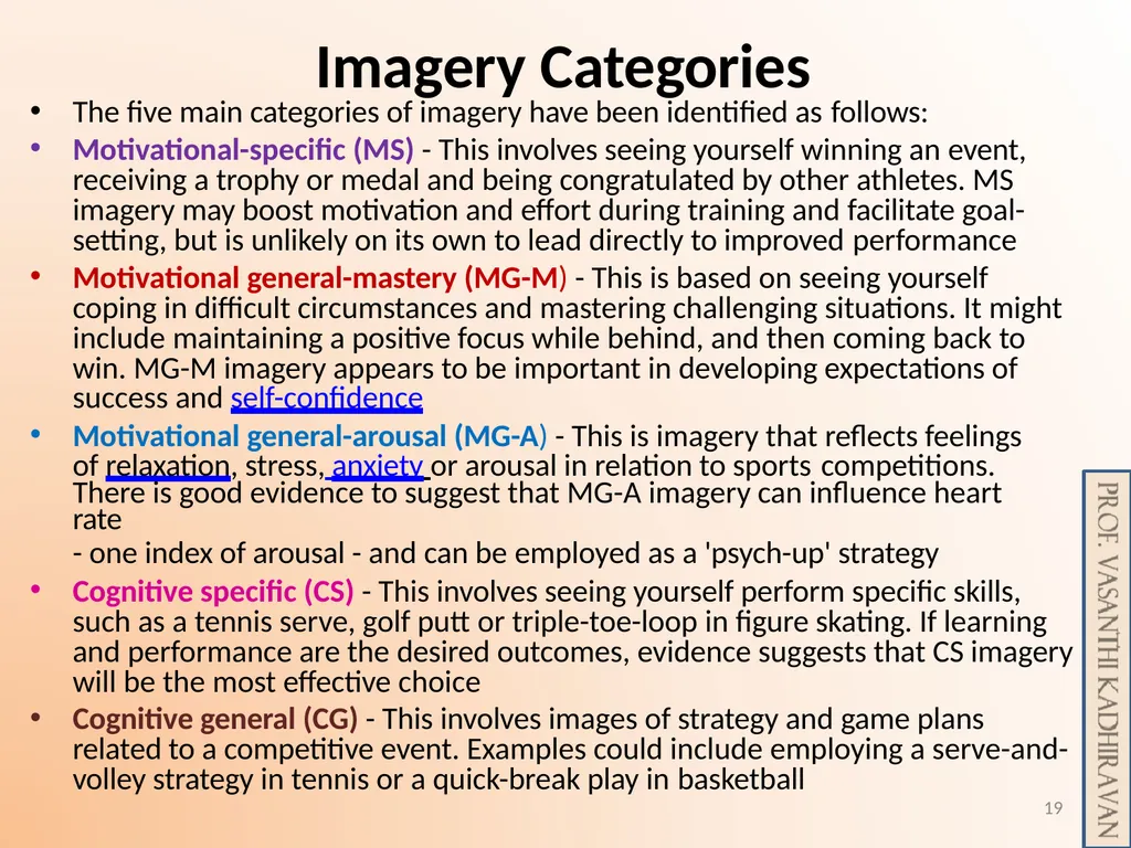 Psychological Skill Training for Enhancing Sports - slide 19 of 29