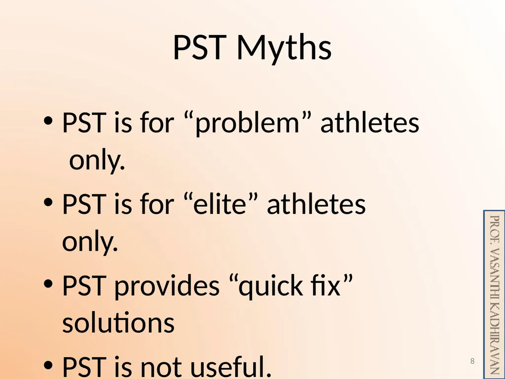 Psychological Skill Training for Enhancing Sports - slide 8 of 29