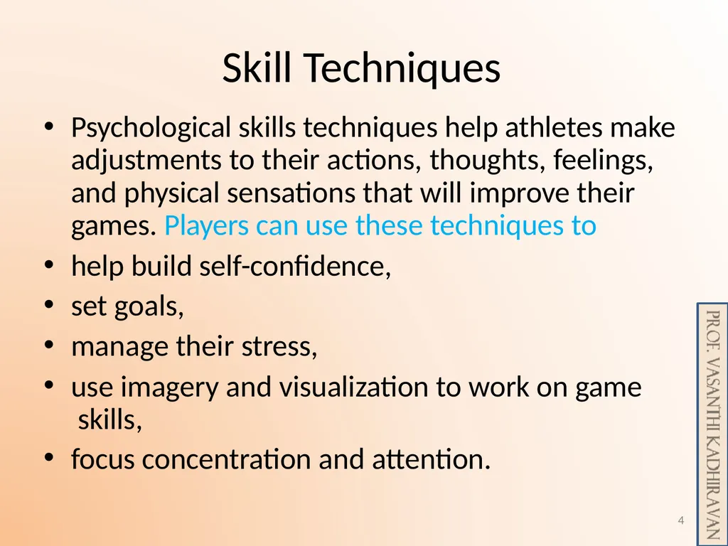 Psychological Skill Training for Enhancing Sports - slide 4 of 29