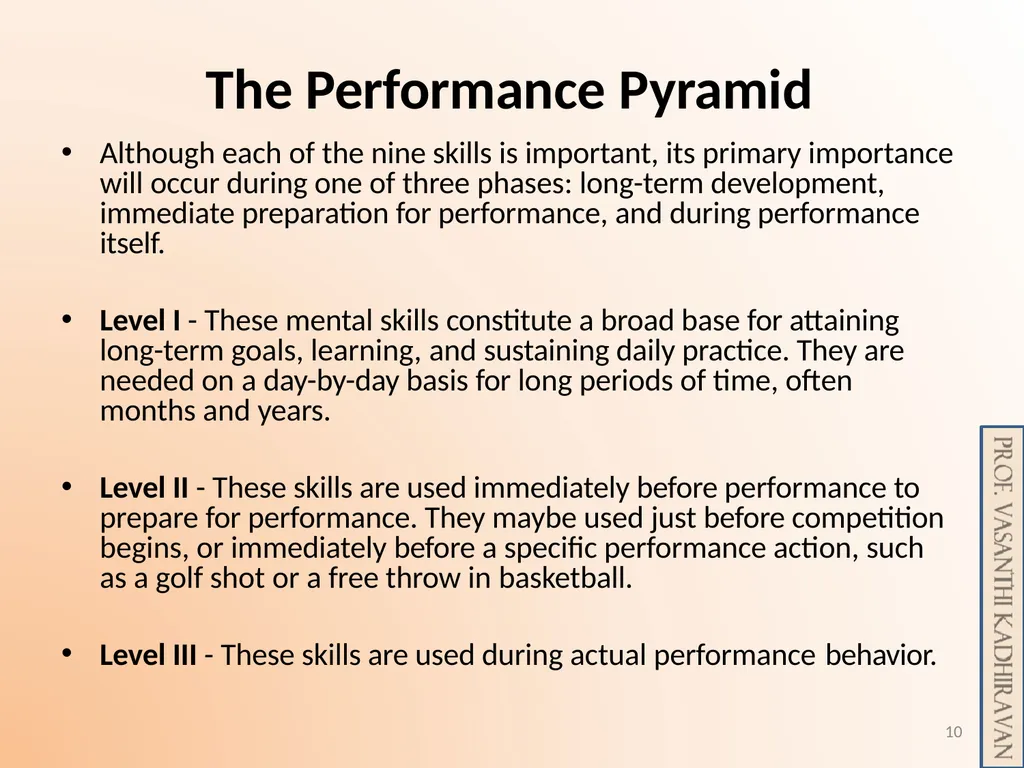 Psychological Skill Training for Enhancing Sports - slide 10 of 29