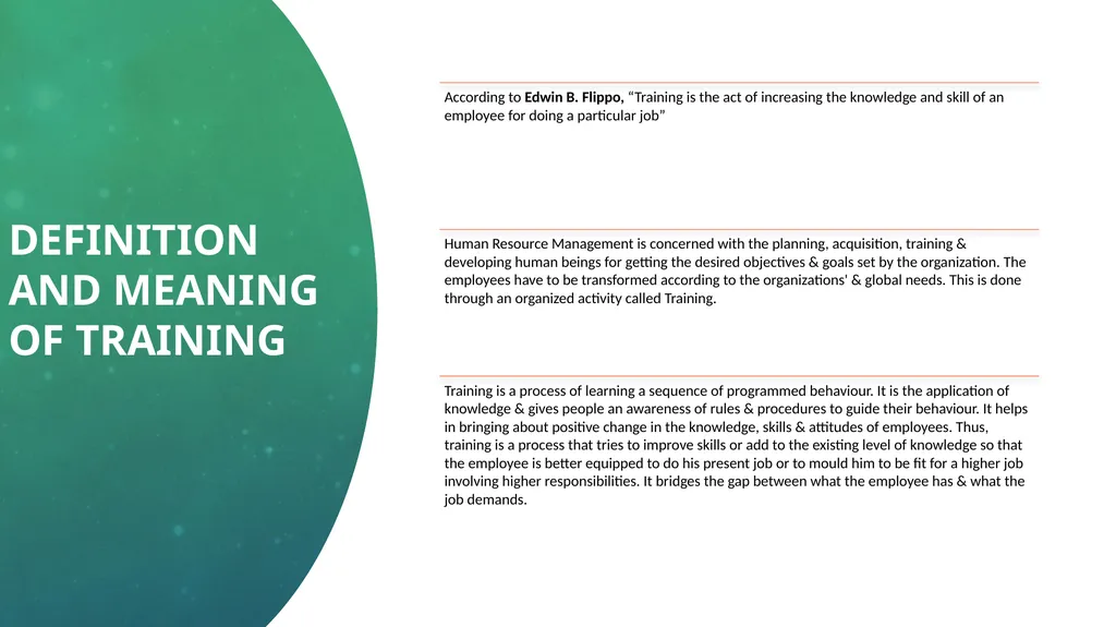 Human resource management training M. ABDUL - slide 2 of 16