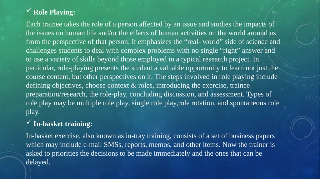 Human resource management training M. ABDUL - slide 15 of 16