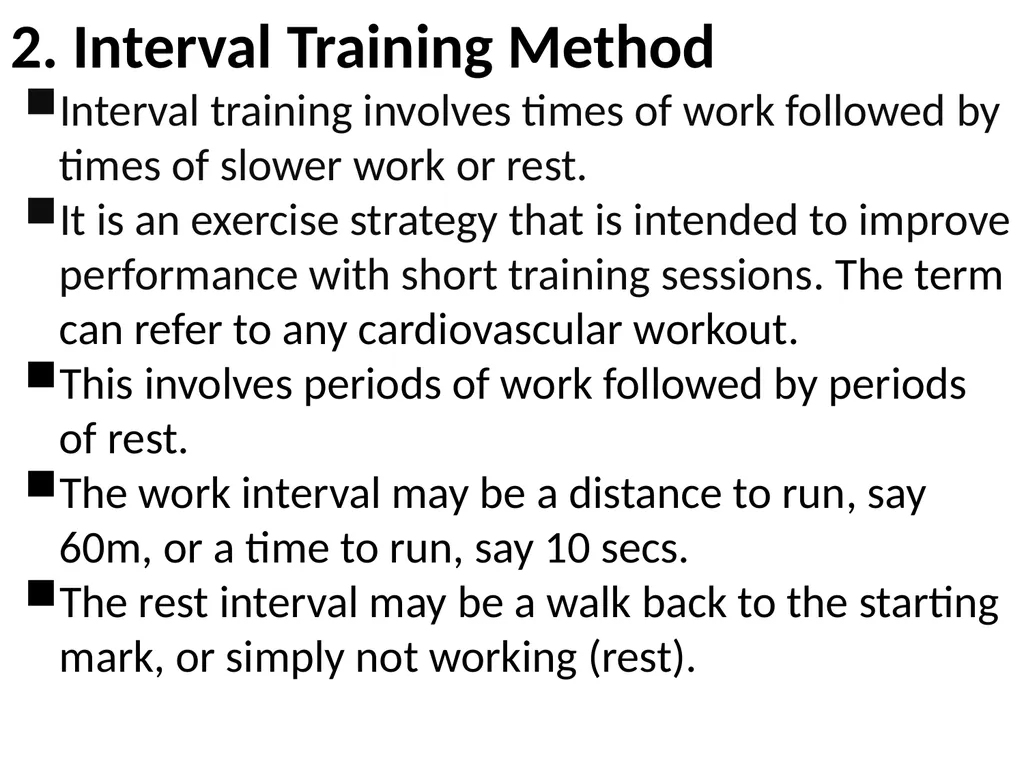 TRAINING METHOD TRAINING METHOD: Circuit Training - slide 9 of 24